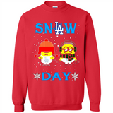 Snow Day Shirt For Los Angeles Dodgers Vs Minion Fans pingpong