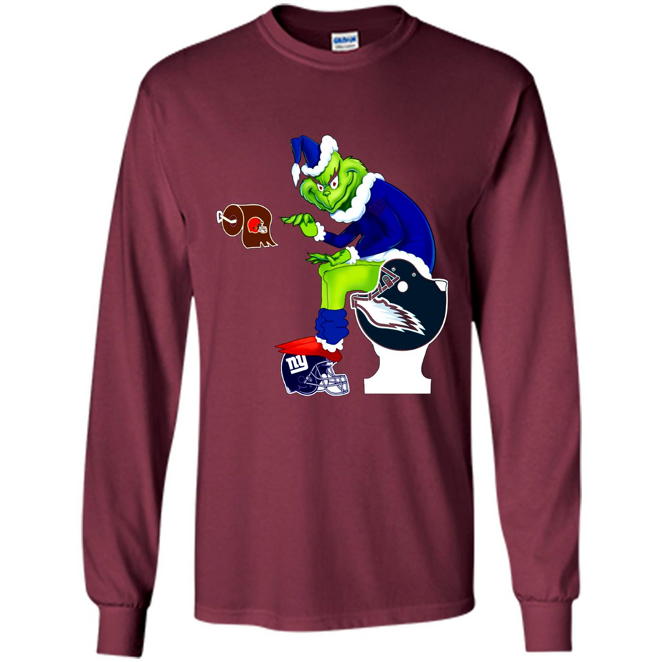 New York Giants Toilet Grinch Santa Claus Football Fan PINGPONG