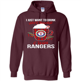 I Just Want To Drink Hot Chocolate & Watch Texas Rangers Ugly Christmas Sweater PINGPONG