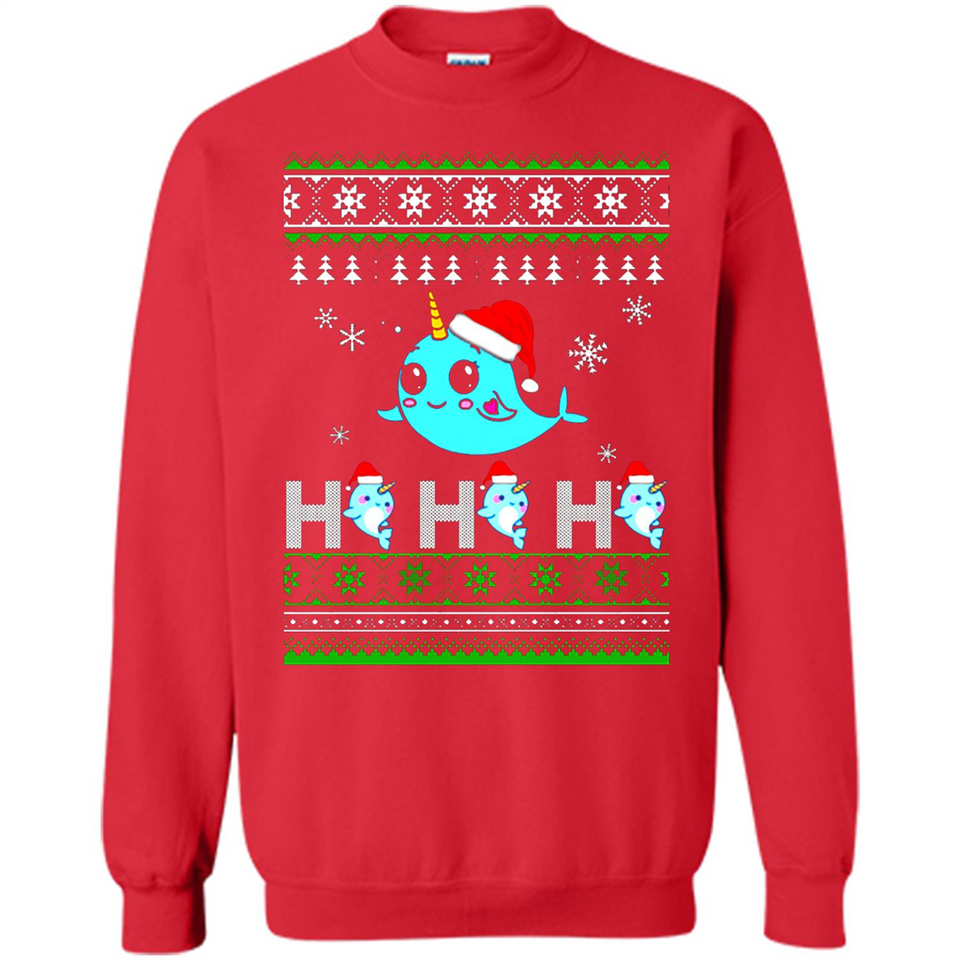 Narwhal christmas sweatshirt hoodie long PINGPONG - Sweatshirt