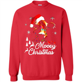 Mooey Christmas Cow Santa Christmas Lover Lights Sweatshirt - Sweatshirt