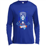 Brooklyn Nets Halloween The Nightmare Before Christmas - Canvas Long Sleeve T-Shirt
