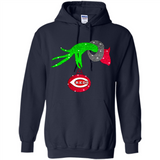 GRINCH HAND HOLDING CINCINNATI REDS GLITTER CHRISTMAS PINGPONG