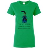 Mary Poppins Clipart You Can Just Supercalifuckilistic Kissmyassadocious MERCHCUTE - Ladies Short-Sleeve