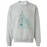 Merry Catmas Funny Cat Christmas Tree Sweatshirt - Sweatshirt