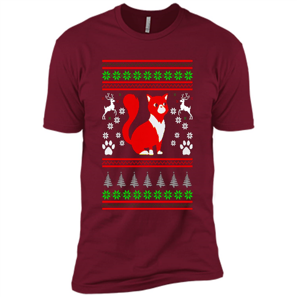 Christmas Ugly Sweater CUTE CATS UGLY CHRISTMAS SWEATERS - Premium Short Sleeve T-Shirt