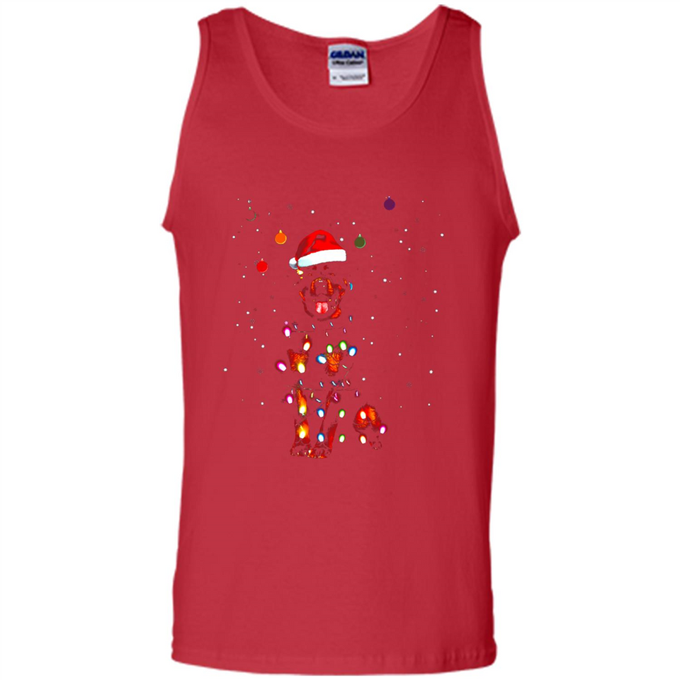 Rottweiler Santa Lights Christmas Dog Xmas Sweatshirt - Tank Top