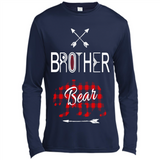 Brother Shirt Buffalo Plaid Family Camping Bear Tee - Canvas Long Sleeve T-Shirt