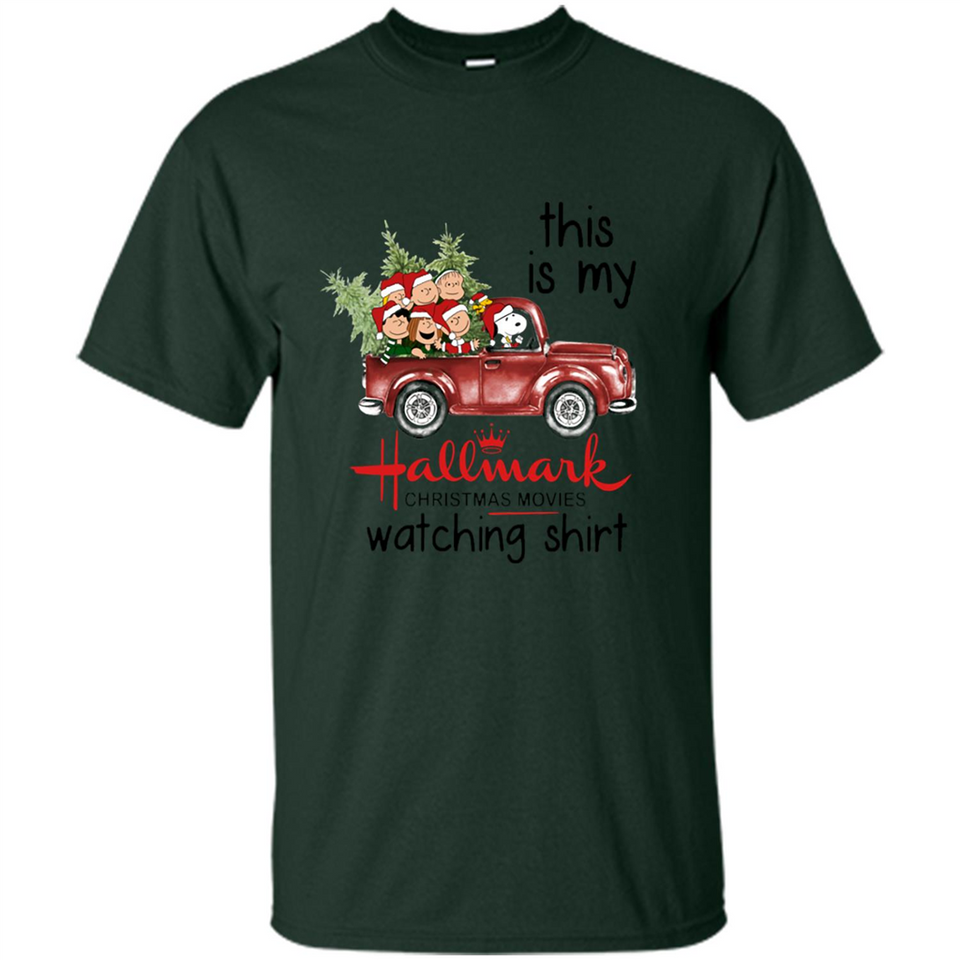 Snoopy This Is My Hallmark Christmas Movies Watching T-Shirt - Shirt