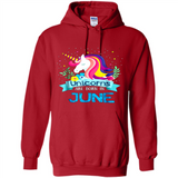 Unicorns are born in June Birthday Rainbow Gift Ladies Custom