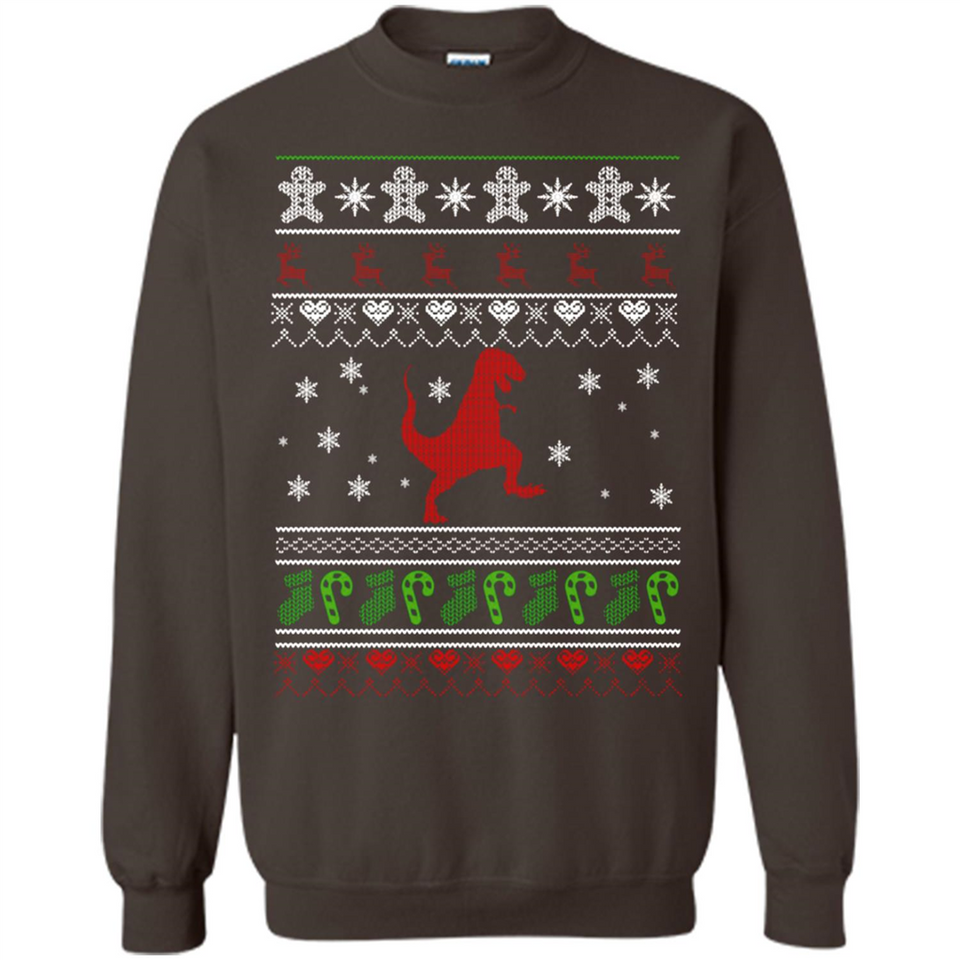 Dinosaur and Santa Ugly Christmas Sweater - Sweatshirt