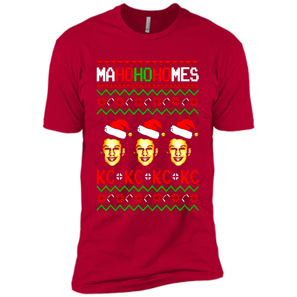 Patrick Mahomes Ma Ho Ho Homes Christmas sweatshirt PINGPONG - Premium Short Sleeve T-Shirt