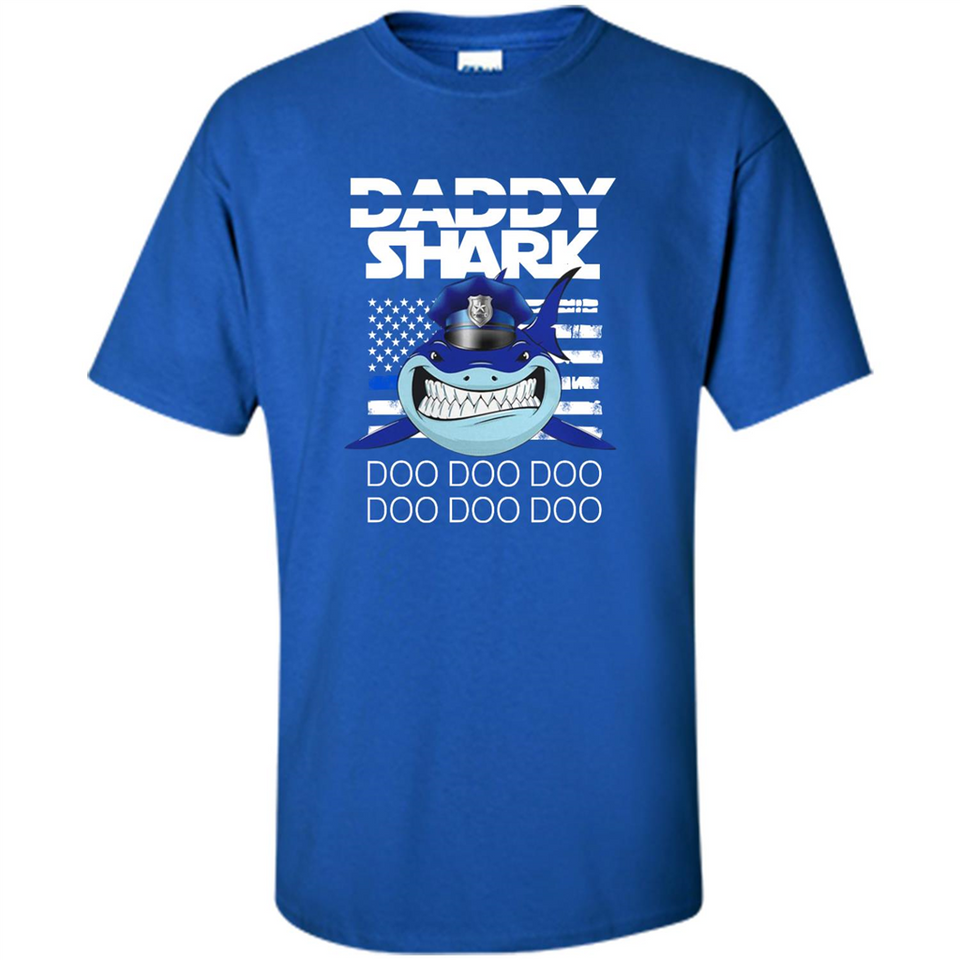 Police Daddy Shark Blue Line Tee