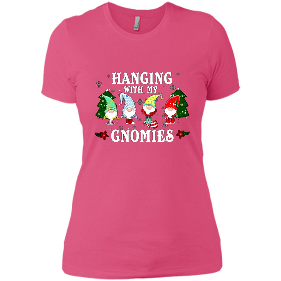 Christmas Garden Gnome Hanging With My Gnomies Shirt Sweater - Ladies' Boyfriend T-Shirt