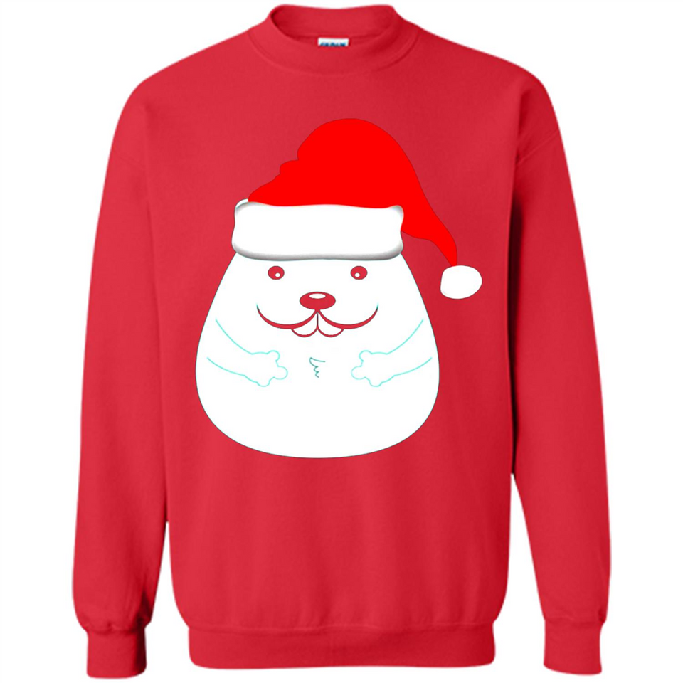 Funny Hamster Christmas t-shirt Santa Hat - Sweatshirt