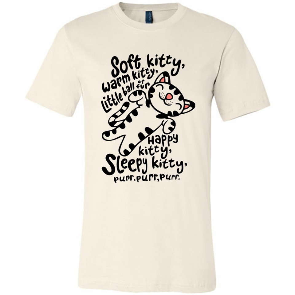 Soft kitty warm kitty little ball of fur - Canvas Unisex T-Shirt