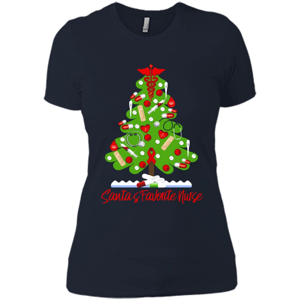 Santa's Favorite Nurse Christmas Tee