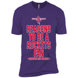 Reasons to be a Houston Rockets Fan Complete List on Back - Premium Short Sleeve T-Shirt