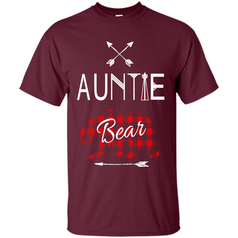 Aunt Shirt Buffalo Plaid Family Camp Bear Tee - Shirt