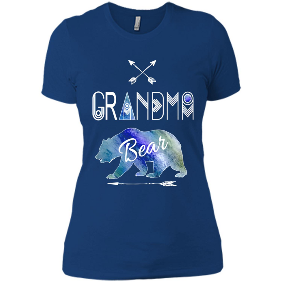 Grandma Bear Shirt Tribal Family Vacation & Camping Tee - Ladies' Boyfriend T-Shirt