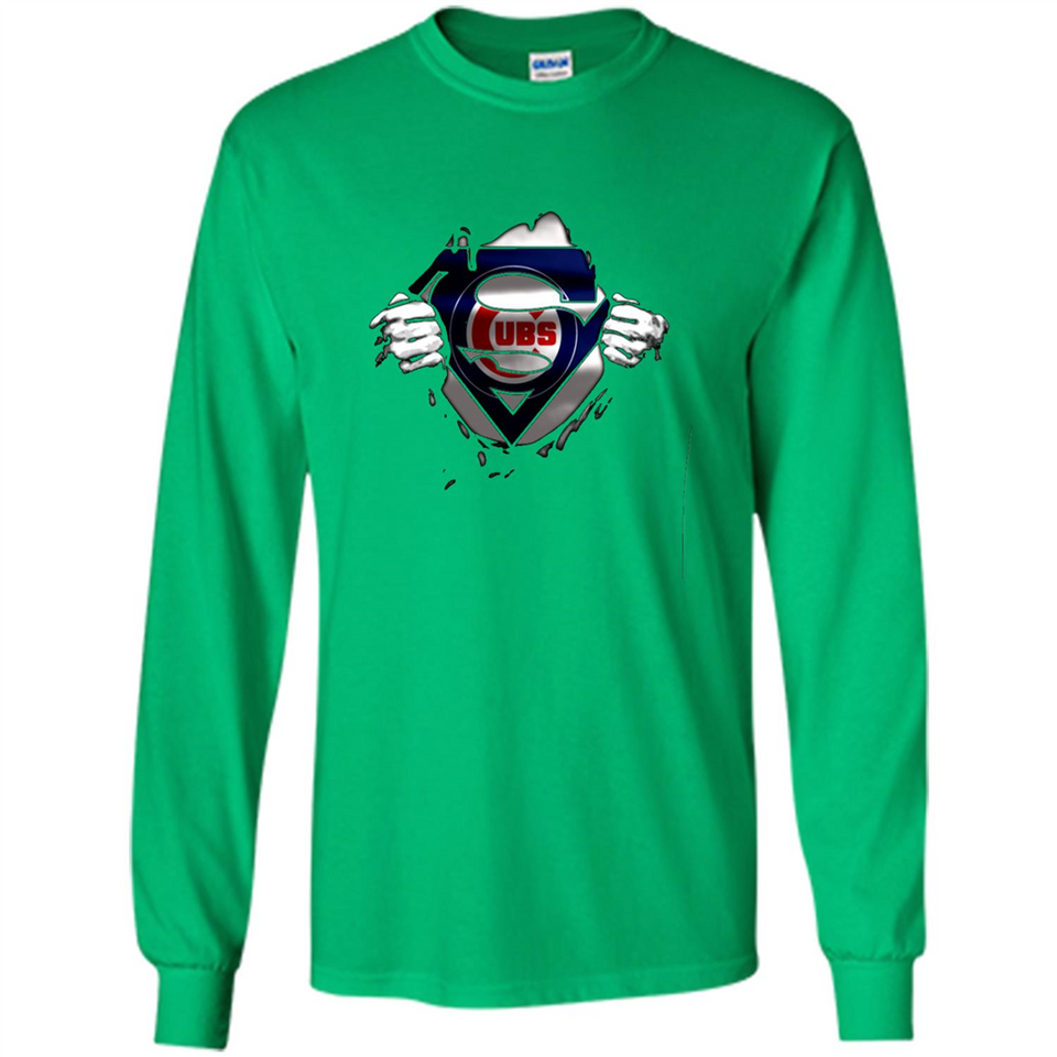 Chicago Cubs And Superman Fans - Long Sleeve T-Shirt