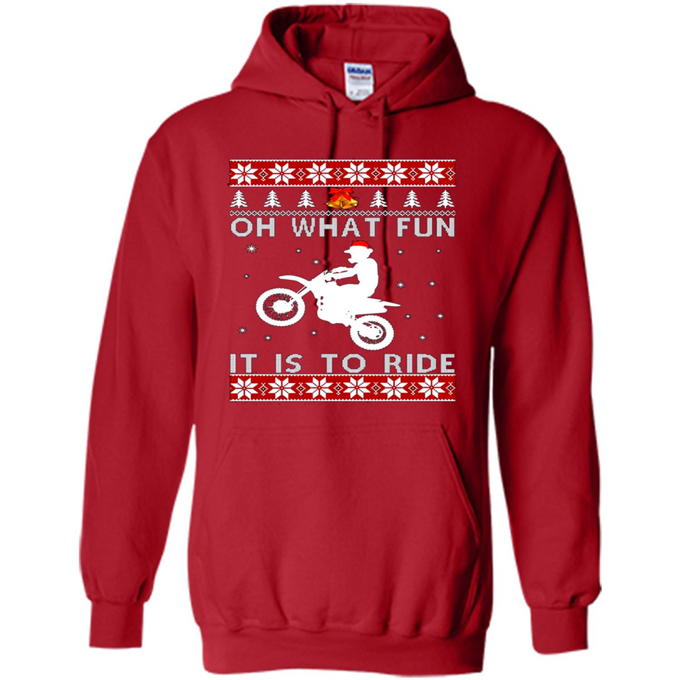 Motocross oh what fun it is to ride Christmas sweater PINGPONG