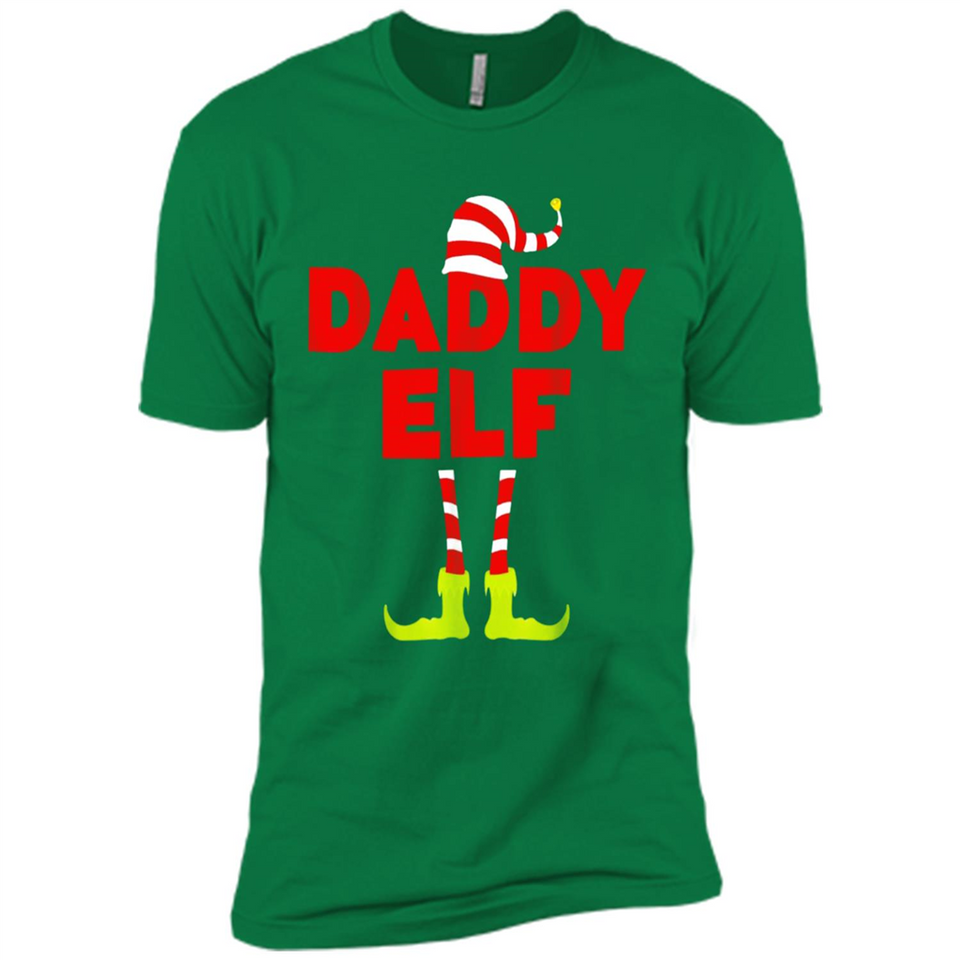 Mens Daddy Elf T-Shirt Funny Matching Christmas Costume - Premium Short Sleeve T-Shirt