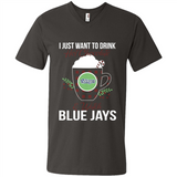 I Just Want To Drink Hot Chocolate & Watch Toronto Blue Jays Ugly Christmas Sweater PINGPONG