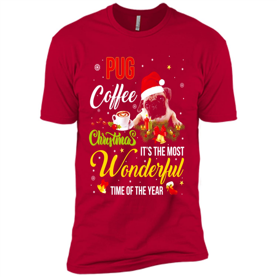 Pug Coffee Wonderful Christmas