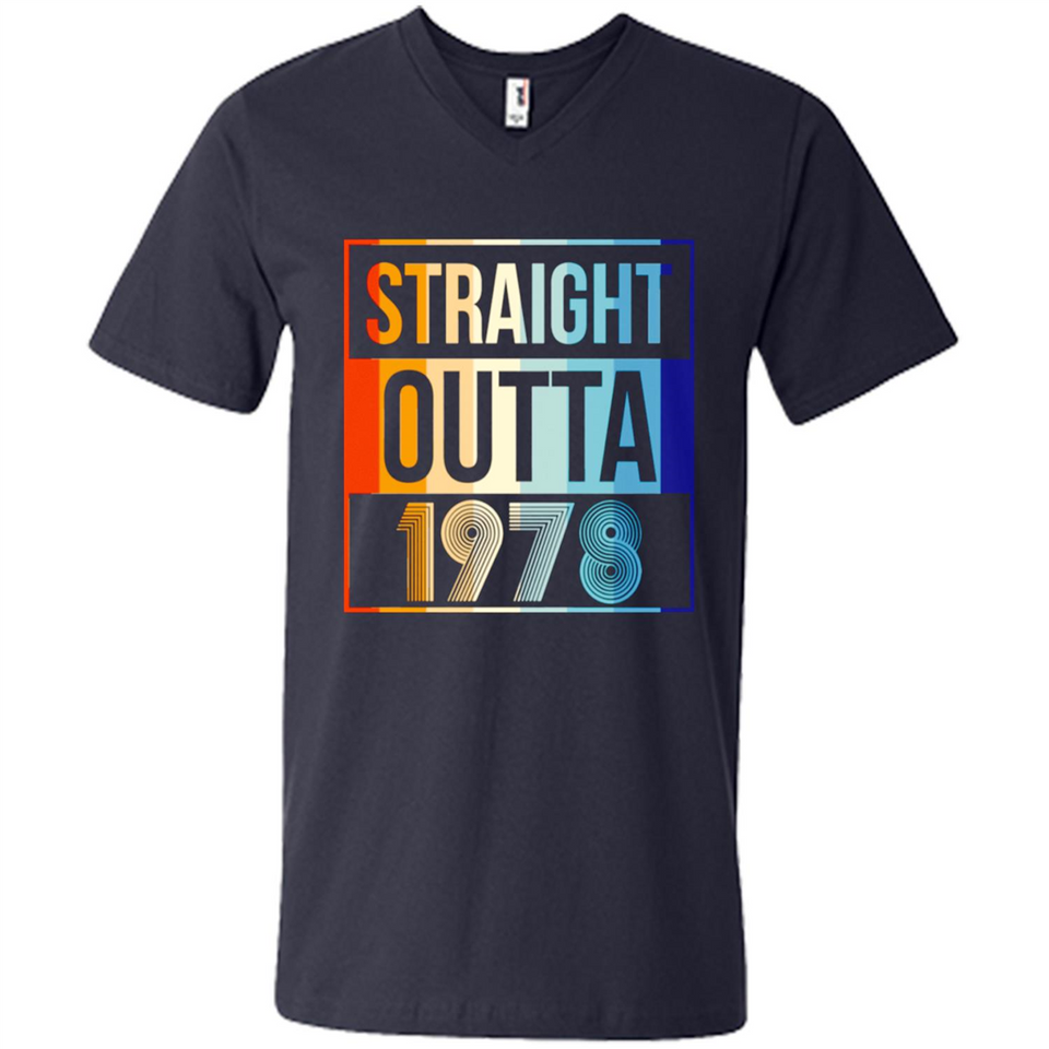 Retro Straight Outta 1978 40 Years Old - Men's V-Neck