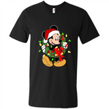 Disney Mickey Mouse Christmas Lights Sweatshirt - Men's V-Neck