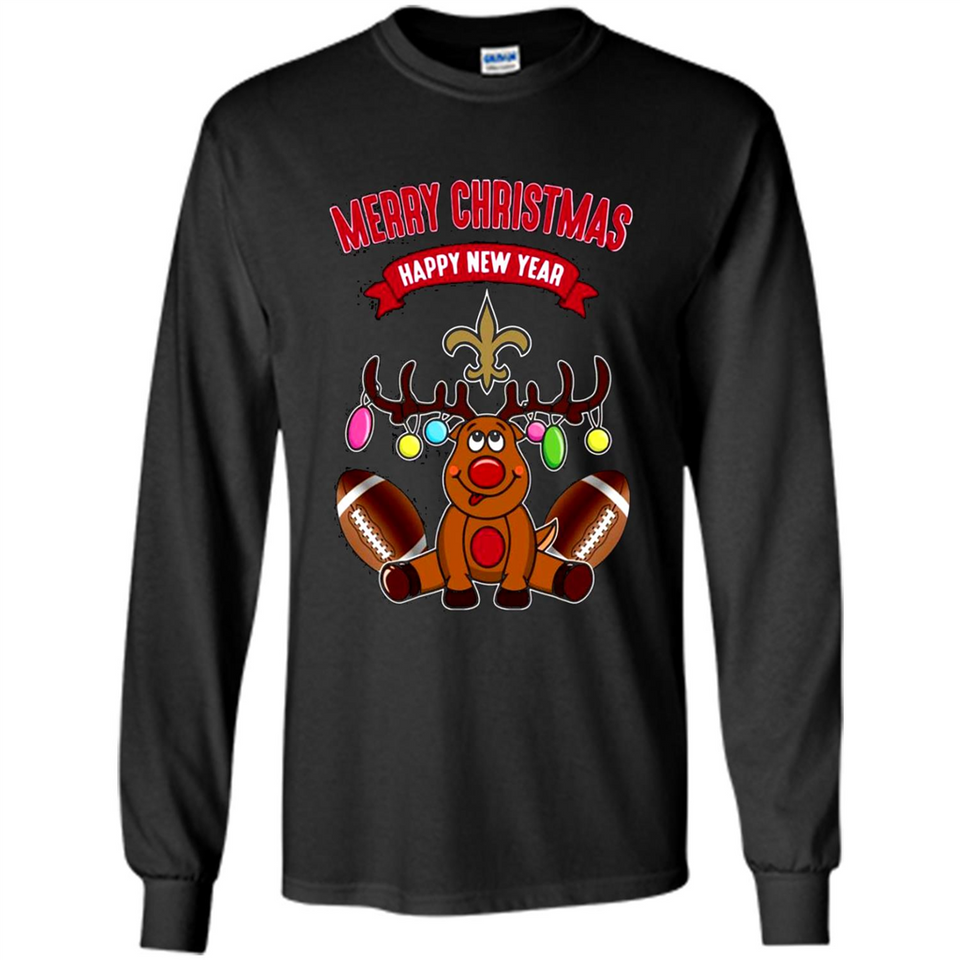New Orleans Saints NFL Reindeer Funny Merry Christmas And Happy New Year