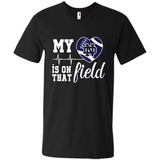 Notre Dame Fighting Irish Football My Heart is on that Field - Men's V-Neck