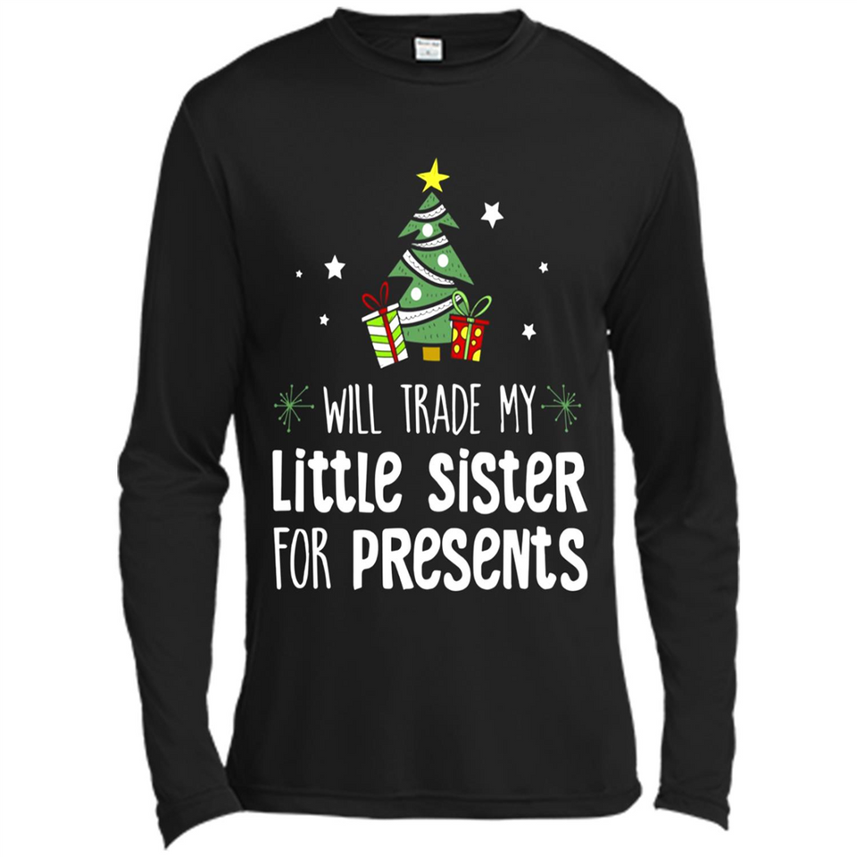 Will Trade My Little Sister For Presents Christmas - Canvas Long Sleeve T-Shirt