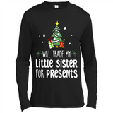 Will Trade My Little Sister For Presents Christmas - Canvas Long Sleeve T-Shirt