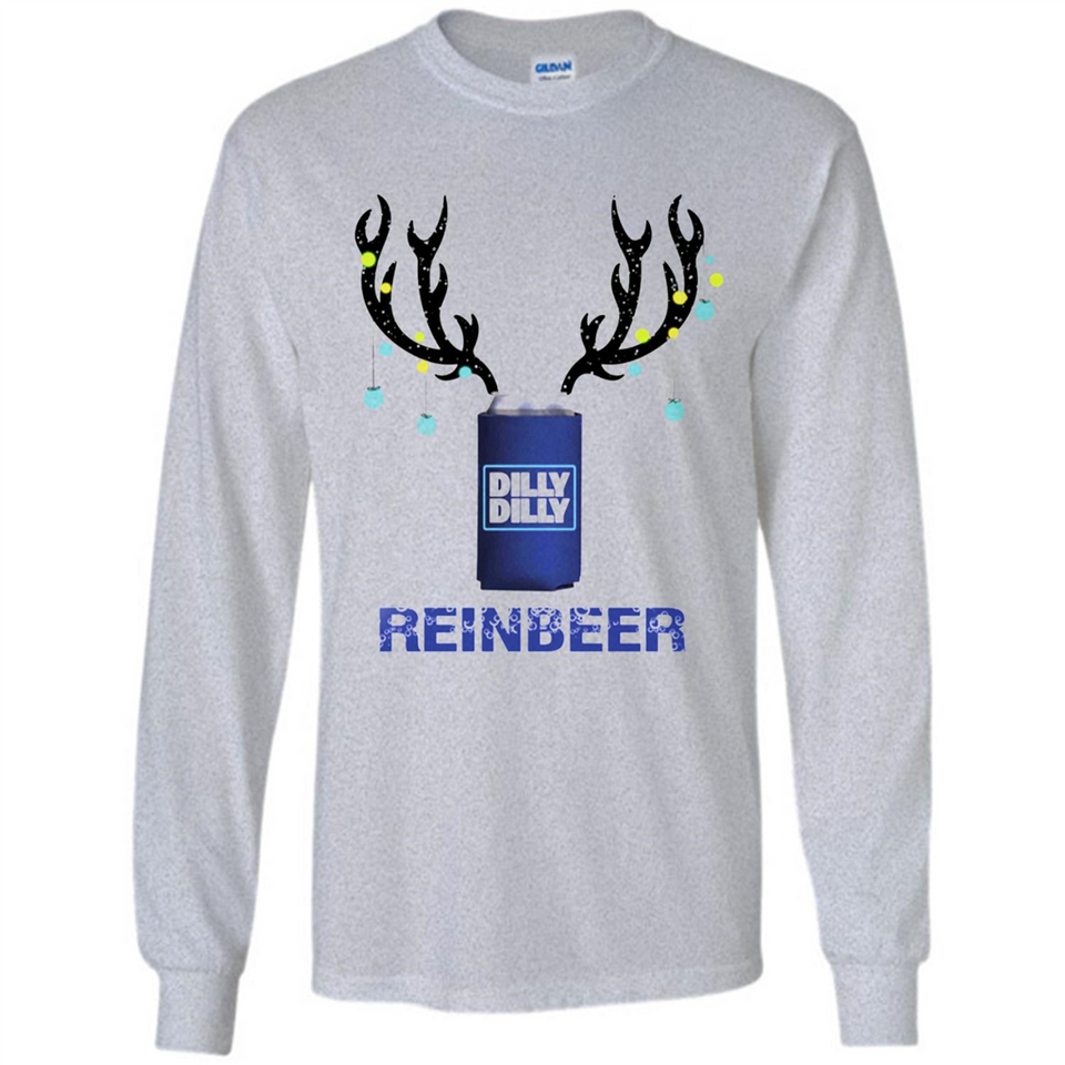 Dilly Dilly Reinbeer Funny Beer Reindeer Christmas Sporty - Long Sleeve T-Shirt
