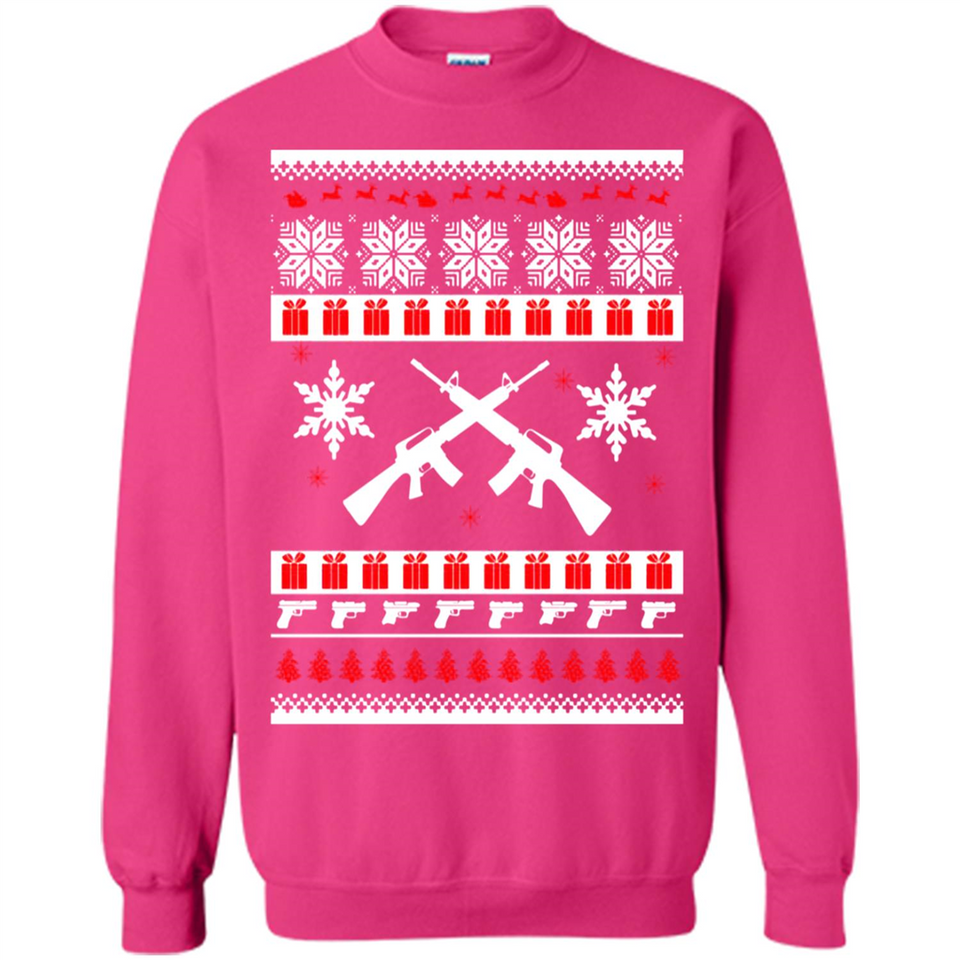 Rifle I Want Rifle Guns For Christmas ugly - Sweatshirt