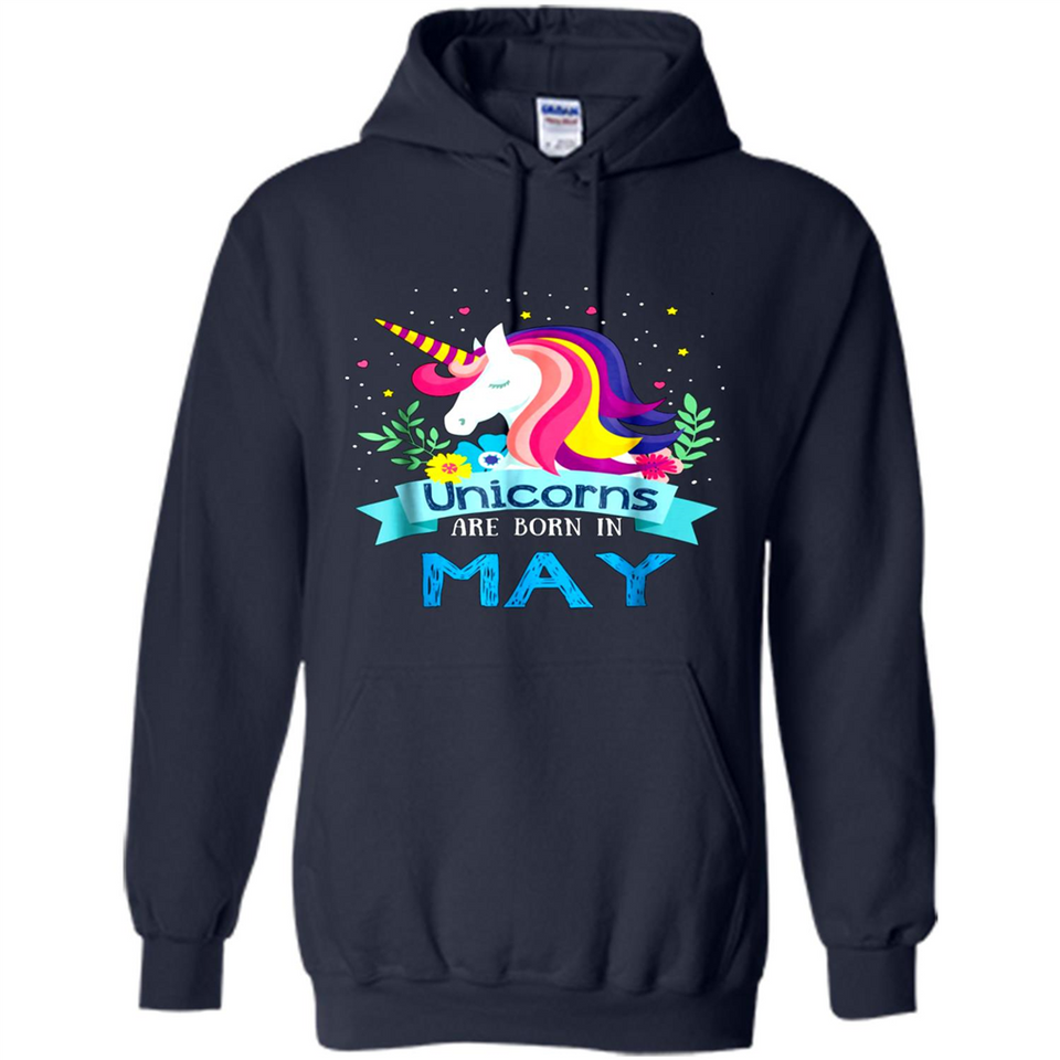 Unicorns are born in May Birthday Rainbow Gift Ladies Custom