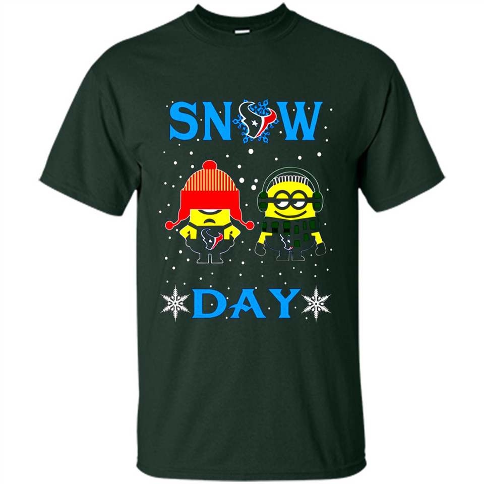 Snow Day Shirt For Houston Texans Vs Minion Fans pingpong