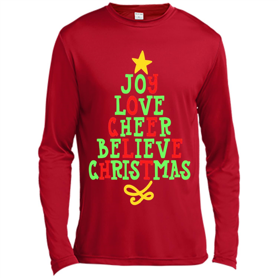 Joy Love Cheer Believe Christmas Tree