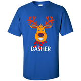 Dasher Reindeer Santa Claus Funny Xmas Holiday T-Shirt - Shirt