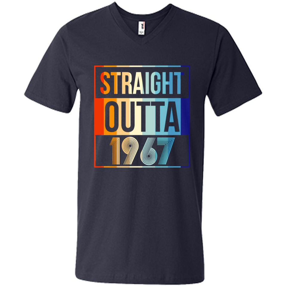 Retro Straight Outta 1967 51 Years Old - Men's V-Neck