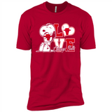 Snoopy loves NBA Chicago Bulls - Premium Short Sleeve T-Shirt