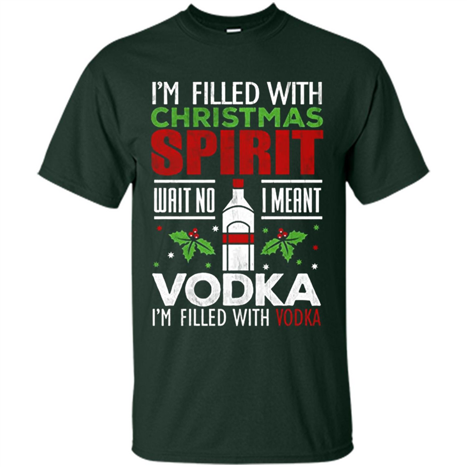 Christmas Gift Shirt Christmas Spirit Vodka Santa - Shirt