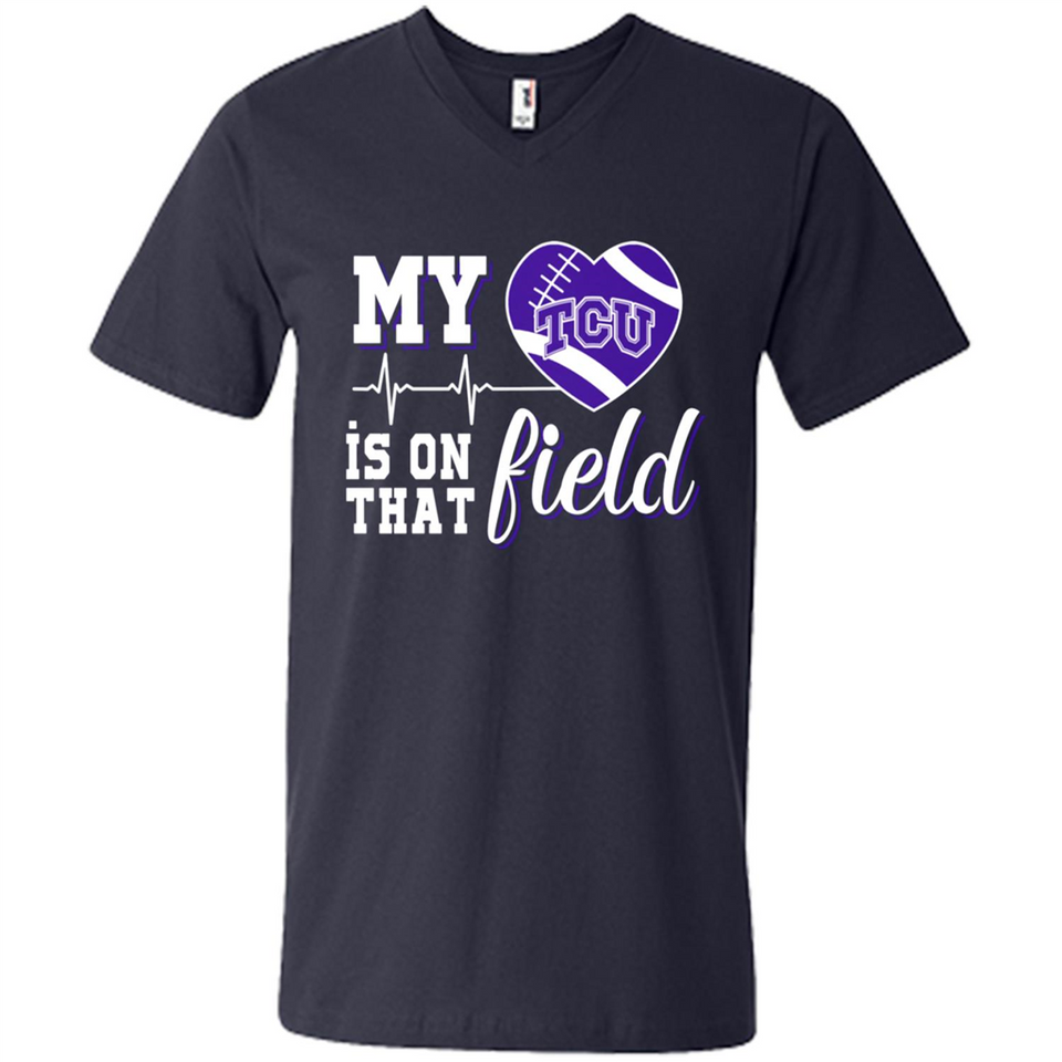 TCU Horned Frogs Football My Heart is on that Field - Men's V-Neck