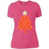 Bacon & Eggs Over Easy Fried Food Breakfast Xmas Tree Foodie - Ladies' Boyfriend T-Shirt
