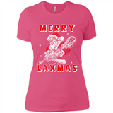 Lacrosse Merry Laxmas Santa - Ladies' Boyfriend T-Shirt