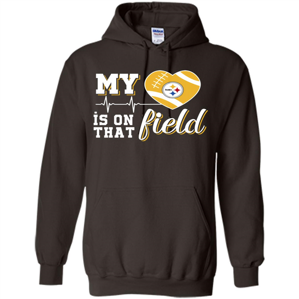 Pittsburgh Steelers Football My Heart is on that Field - Hoodie