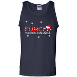Mens Christmas Funcle The Cool Fun Uncle Definition Xmas - Tank Top
