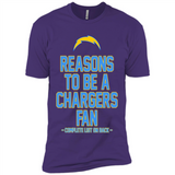 Reasons to be a Los Angeles Chargers Fan Complete List on Back - Premium Short Sleeve T-Shirt